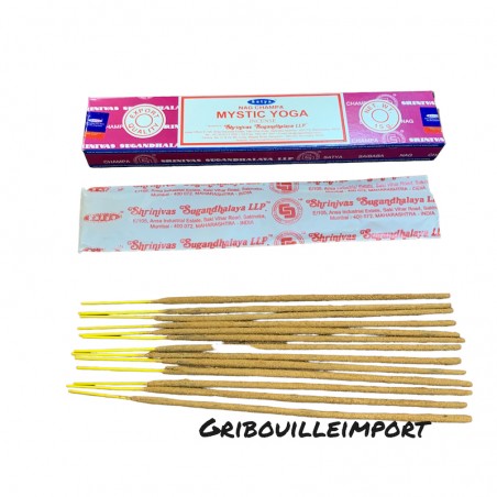 Confezione da 15 grammi di incenso Mystic Yoga Satya .