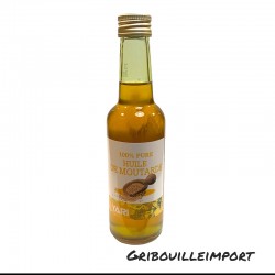 Bouteille d'huile de moutarde pour les cheveux et le corps.