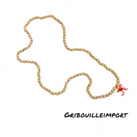 Tulsi sacred wood mala necklace.