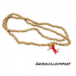Mala bouddhiste en bois sacré de Tulsi.