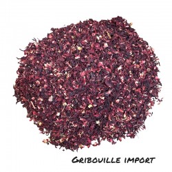 Fleurs d'hibiscus bio vendu en vrac àn Foix Ariège.