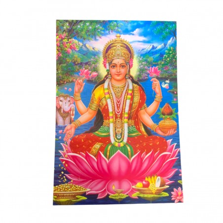 Postcard of Indian Goddess Lakshmi.