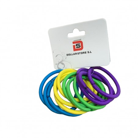 Hair elastics in 4 colors.