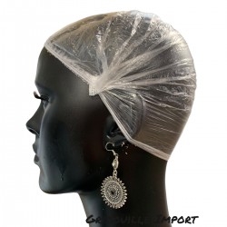 Protezione per l'applicazione dell'henné con cappuccio in plastica.