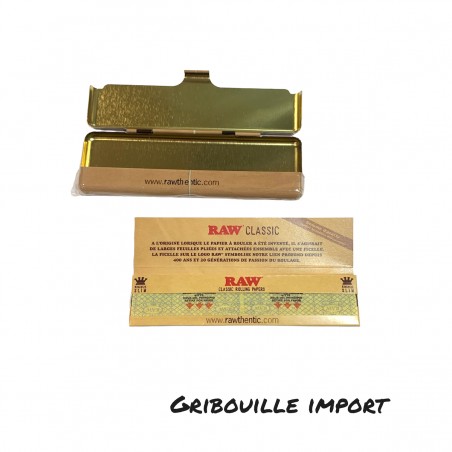 Raw Metallbox und schlanke Blätter.