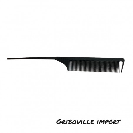 Long plastic detangling tail comb.