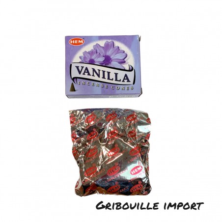 Vanille-Räucherstäbchen in Kegelform.