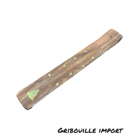 Buddha-Räucherstäbchenhalter aus Holz für Stäbchen.