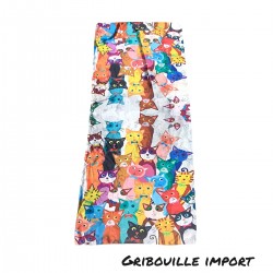 Colorful Cats Silk Scarf