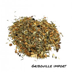 Organic Ayurvedic herbal tea of ​​serenity for yoga.