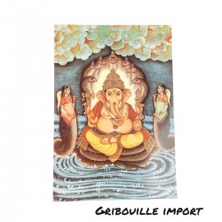 Postal del dios elefante indio Ganesh.