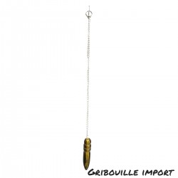 Pendule à facettes en pierre oeil de tigre.