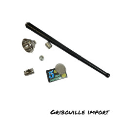 Pipa lunga in metallo e legno