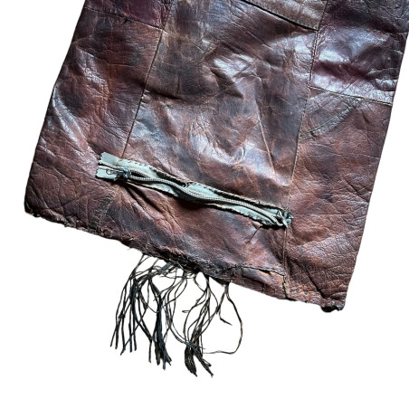 Kissenverschluss aus Tuareg-Leder.