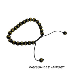 Onyx-Mantra-Armband OM MANI