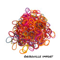 Farbiges Gummiband für Zöpfe im Haar