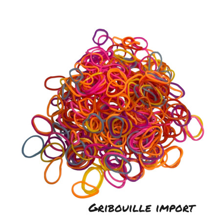 Colored elastic for braids on hair