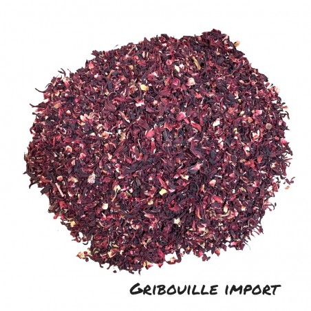 Flores de hibisco orgánicas vendidas a granel.