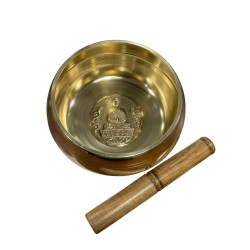 Ciotola buddista in bronzo incisa