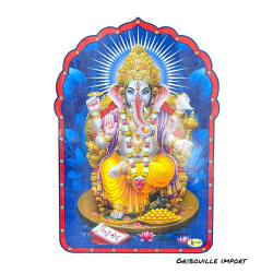 Calcomanía de la deidad Ganesh de doble cara