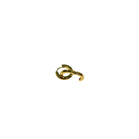 Ohrringe aus Stahl mit goldenen Ringen