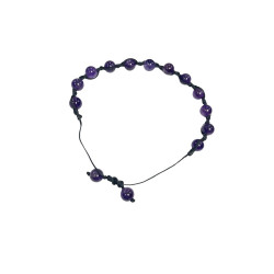 Pulsera ajustable de piedra amatista