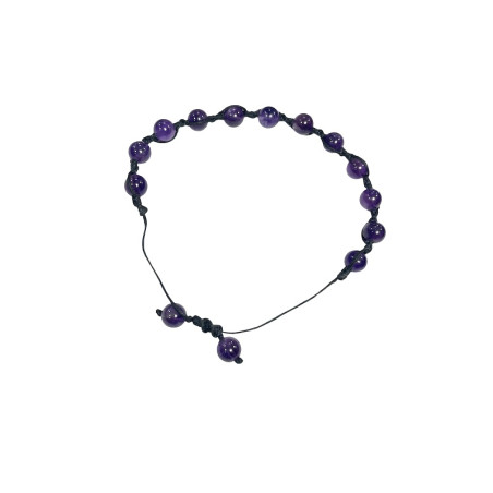 Pulsera ajustable de piedra amatista