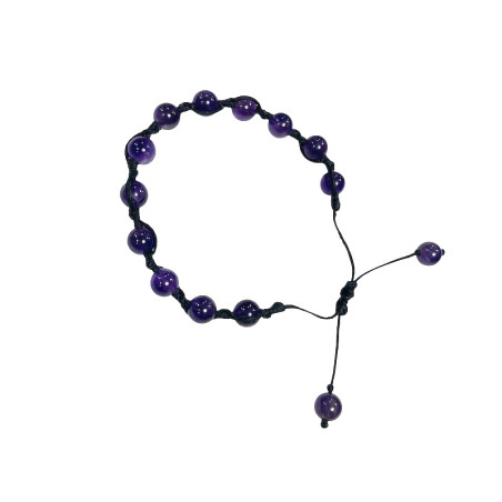 Pulsera ajustable de piedra amatista