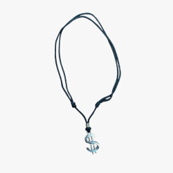 Collar de rapero con colgante de dólar