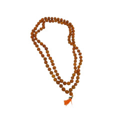 Collier indien mala en graines de rudraksha.