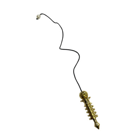 Pendule Isis 10 Batteries En Métal Doré - Longueur Environ 9 Cm, Pour Radiesthésie, Débutants Et Protection énergétique