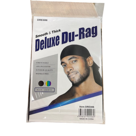Bonnet noir Du-Rag homme