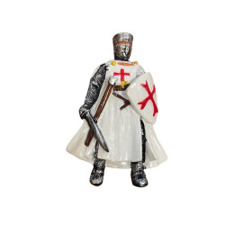 Imán de castillo de caballero cruzado