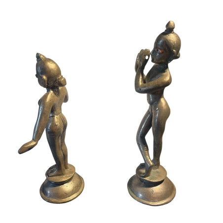 Radha Krishna Métal STATUES Divinités Hindoues