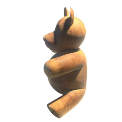 Hand-carved wooden bear