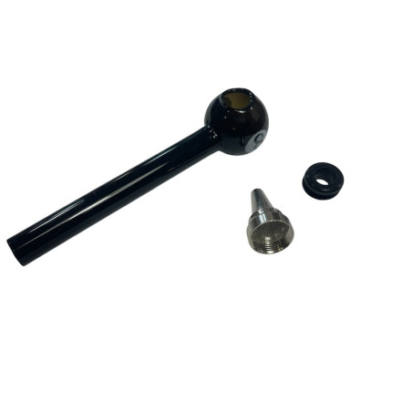 pipa in vetro nero staccabile