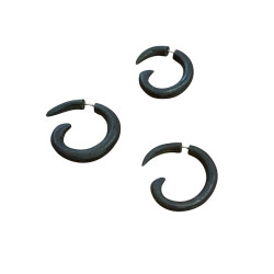 Finto piercing tribale a spirale in legno