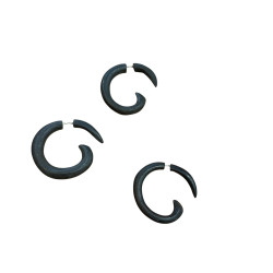 Piercing étnico en espiral de madera falso