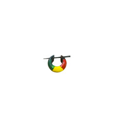 Rasta wooden earring.