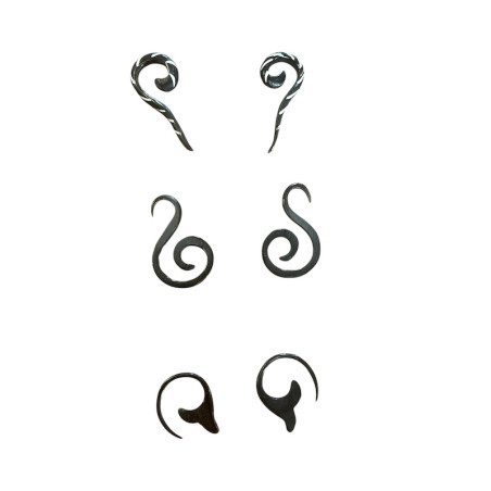 3 Pairs Tribal Ethnic Horn Piercings