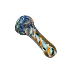Pipe en Verre Soufflé Artisanal Pièce Unique Fait Main 8,5 cm