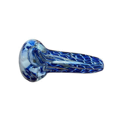 Pipe Artisanale Bleue en Verre Soufflé