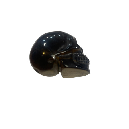 Carved Tiger's Eye Skull