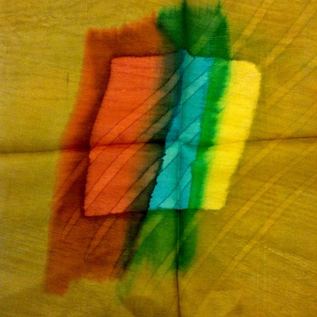 Sciarpa quadrata in pura seta Batik Fine Chic Fashion Authentic Chic