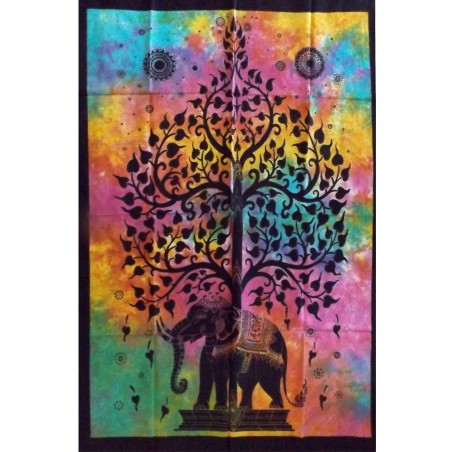 Tentura dell'albero della vita degli elefanti.