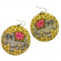 Earrings Elephant Jewelry Woman India Rajasthan