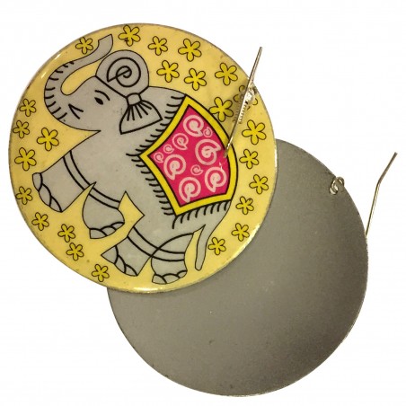 Earrings Elephant Jewelry Woman India Rajasthan