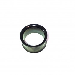 Spine piercing plug in acciaio chirurgico in acciaio nero