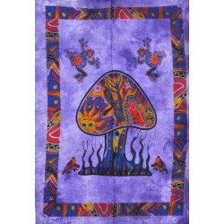 Tenture Mushroom Psylo Hallucinogen Decoration Batik