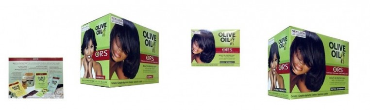 Olive Oil hair relaxer kit for adults.